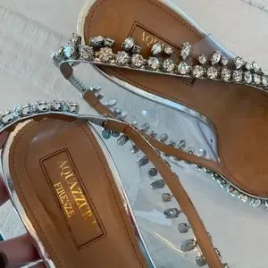 Aquazzura | Shoes | Temptation Crystal Sandal 5 | Poshmark